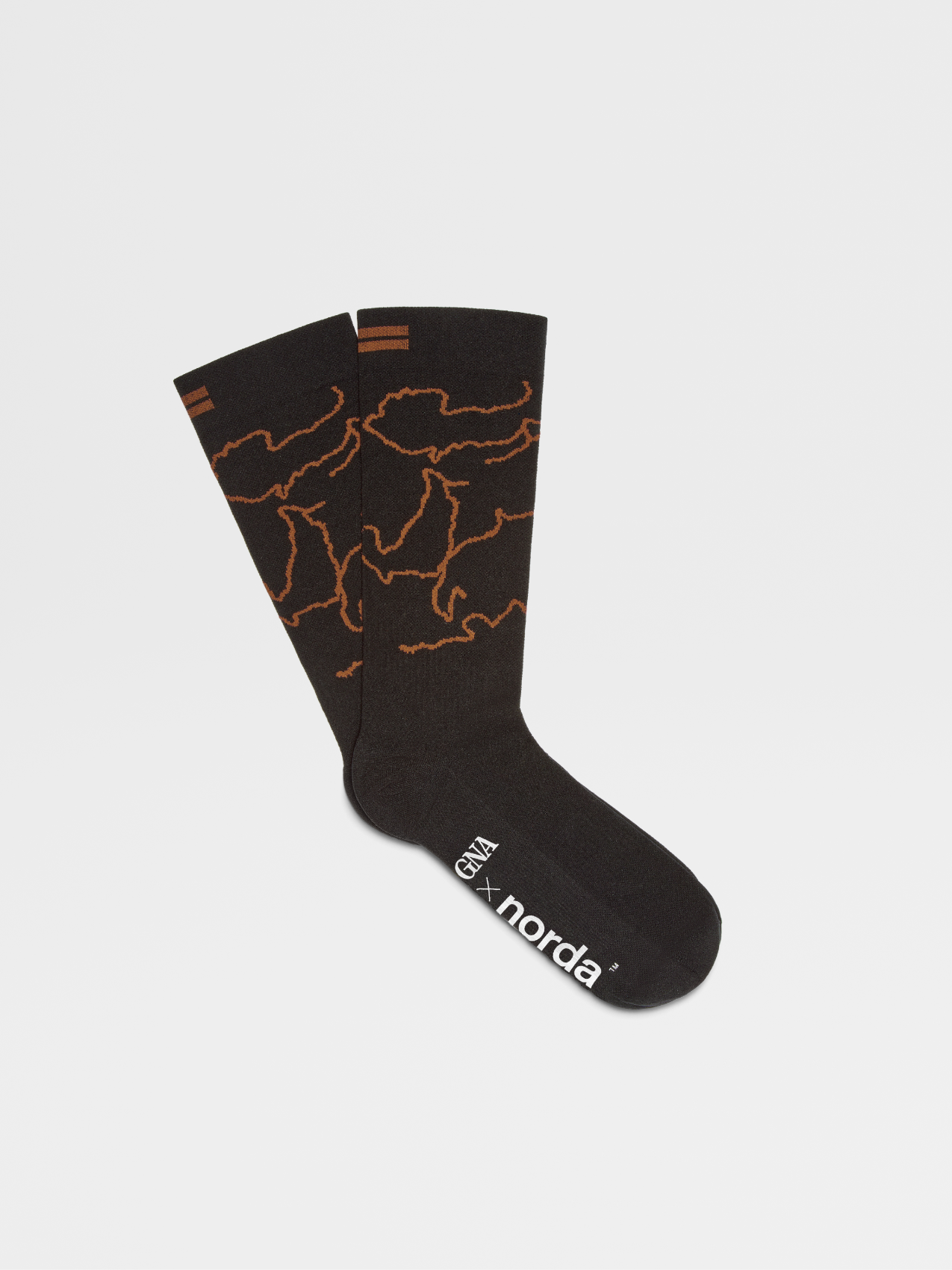 Calcetines de Media Pierna ZEGNA x norda™ en Tejido Técnico Color Negro
